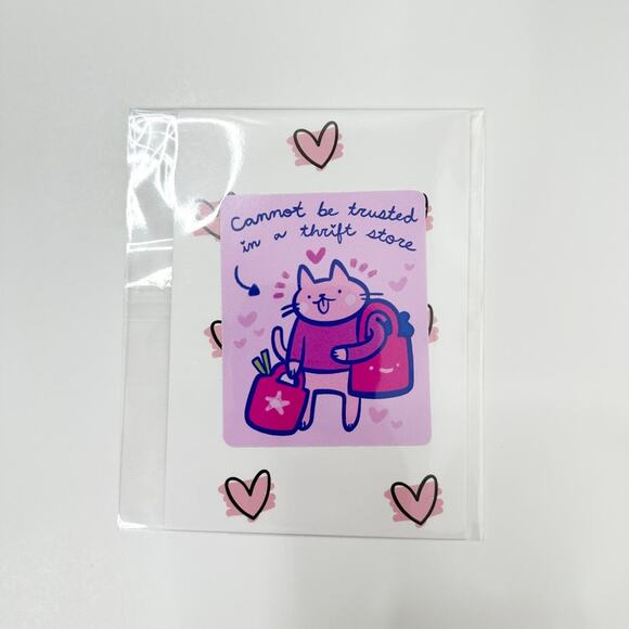 2/$30 NEW Can't Be Trusted in a Thrift Store Sticker, Thrifting Reselling Gift - Picture 5 of 7